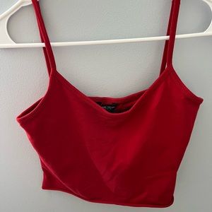 Cropped red top